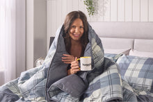 Load image into Gallery viewer, Huggleland Easy Wash Reversible Coverless Check 10.5 Tog Duvet and Pillowcase