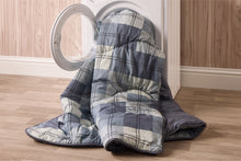 Load image into Gallery viewer, Huggleland Easy Wash Reversible Coverless Check 10.5 Tog Duvet and Pillowcase