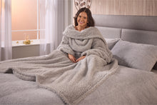 Load image into Gallery viewer, Huggleland Teddy Fleece Wearable Relaxing Blanket with Heated Front Pocket