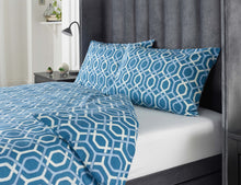 Load image into Gallery viewer, Downland Carlton Blue Linen Set
