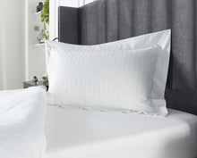Load image into Gallery viewer, Downland Hatfield Satin Stripe T240 Polycotton Pillow Case Pair