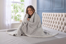 Load image into Gallery viewer, Huggleland Grey Super Soft Fleece Electric Blanket Throw 120cm x 160cm
