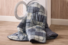 Load image into Gallery viewer, Huggleland Easy Wash Reversible Coverless Check 10.5 Tog Duvet and Pillowcase
