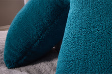 Load image into Gallery viewer, Huggleland Teal Teddy Fleece Large V Shape Support Pillow
