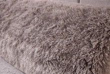 Load image into Gallery viewer, Huggleland Grey Long Hair Bolster Pillow
