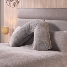 Load image into Gallery viewer, Huggleland Luxury Faux Fur Large V Shape Support Pillow

