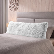 Load image into Gallery viewer, Huggleland Grey Long Hair Bolster Pillow
