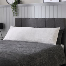 Load image into Gallery viewer, Huggleland Grey Waffle Fleece Bolster Pillow

