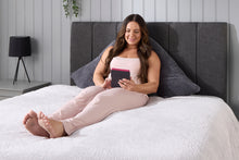Load image into Gallery viewer, Huggleland Charcoal Waffle Fleece V Shape Support Pillow
