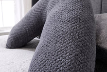 Load image into Gallery viewer, Huggleland Charcoal Waffle Fleece V Shape Support Pillow
