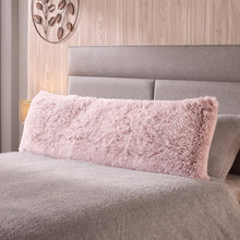 Load image into Gallery viewer, Huggleland Pink Long Hair Bolster Pillow
