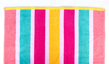 Load image into Gallery viewer, 100% Cotton Candy Striped Beach Towel
