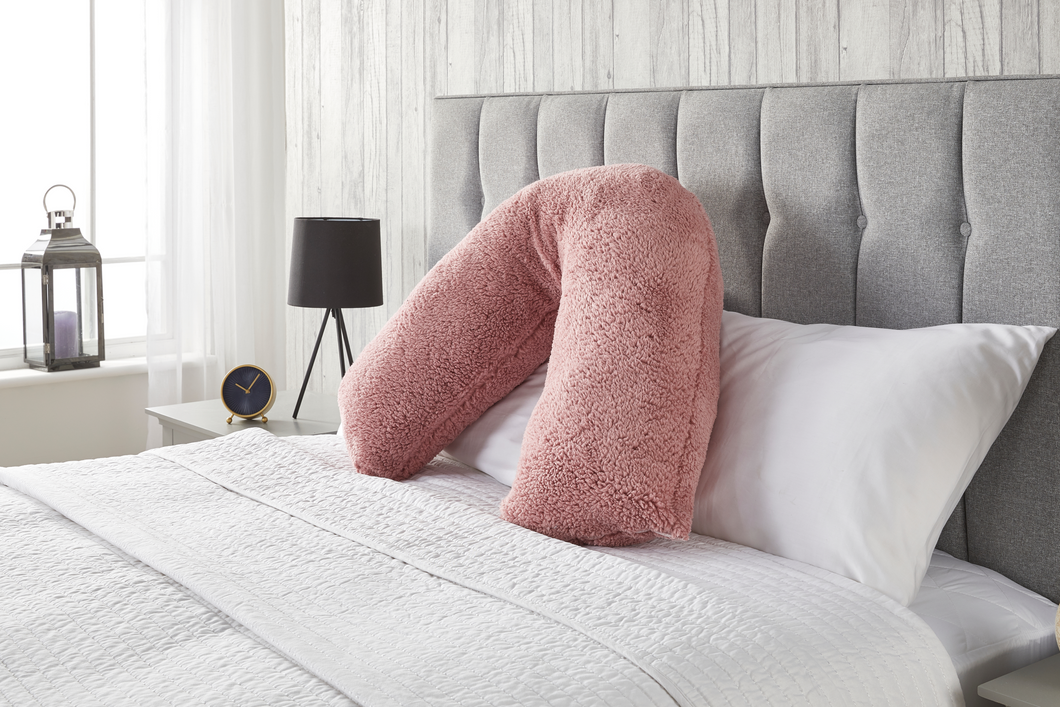 Huggleland Pink Teddy V-Shape Pillow