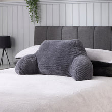 Load image into Gallery viewer, Huggleland Charcoal Waffle Fleece Cuddle Cushion
