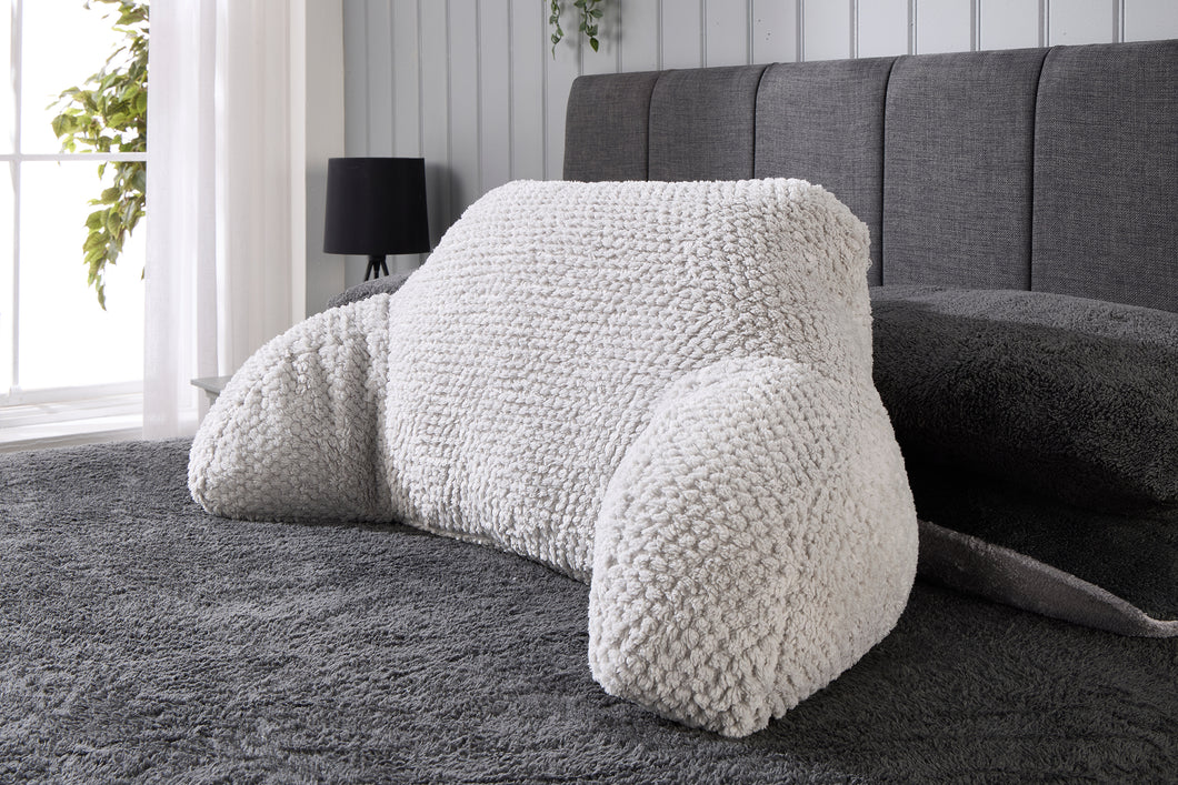 Huggleland Grey Waffle Fleece Cuddle Cushion