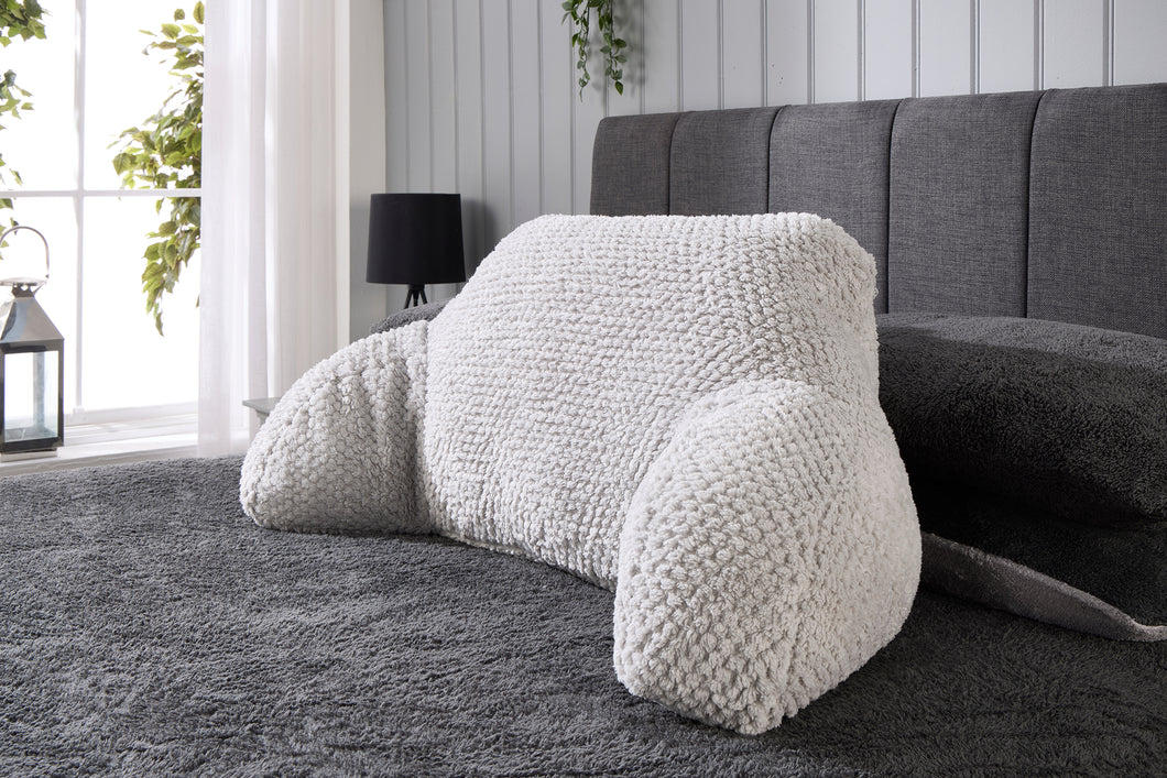Huggleland Grey Waffle Fleece Cuddle Cushion